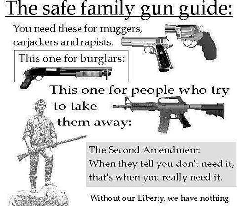 A meme about family gun safety