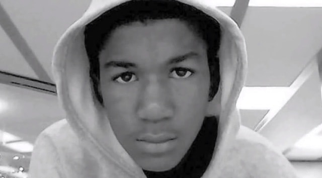 Young Trayvon Martin in a hoodie