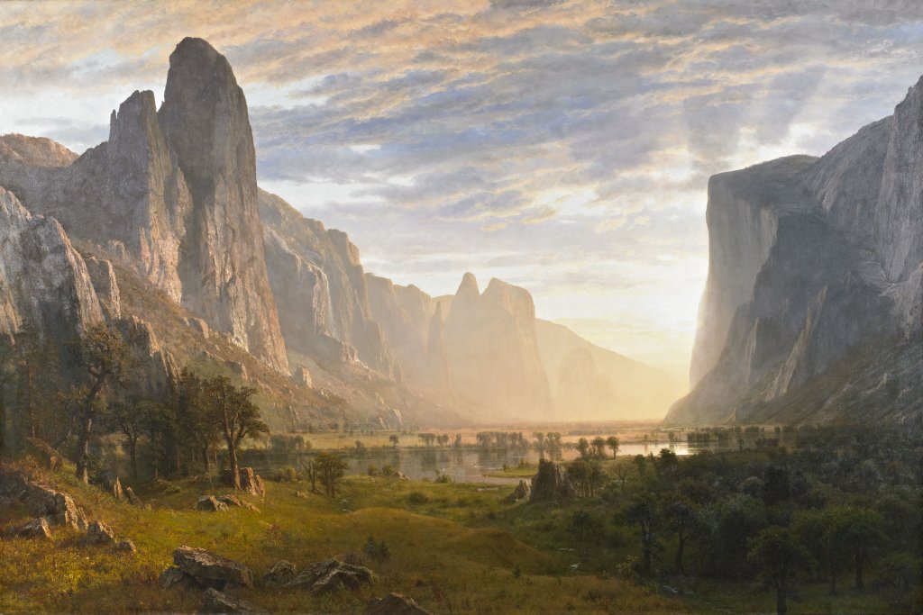 Albert Bierstadt, Looking Down Yosemite Valley, 1865