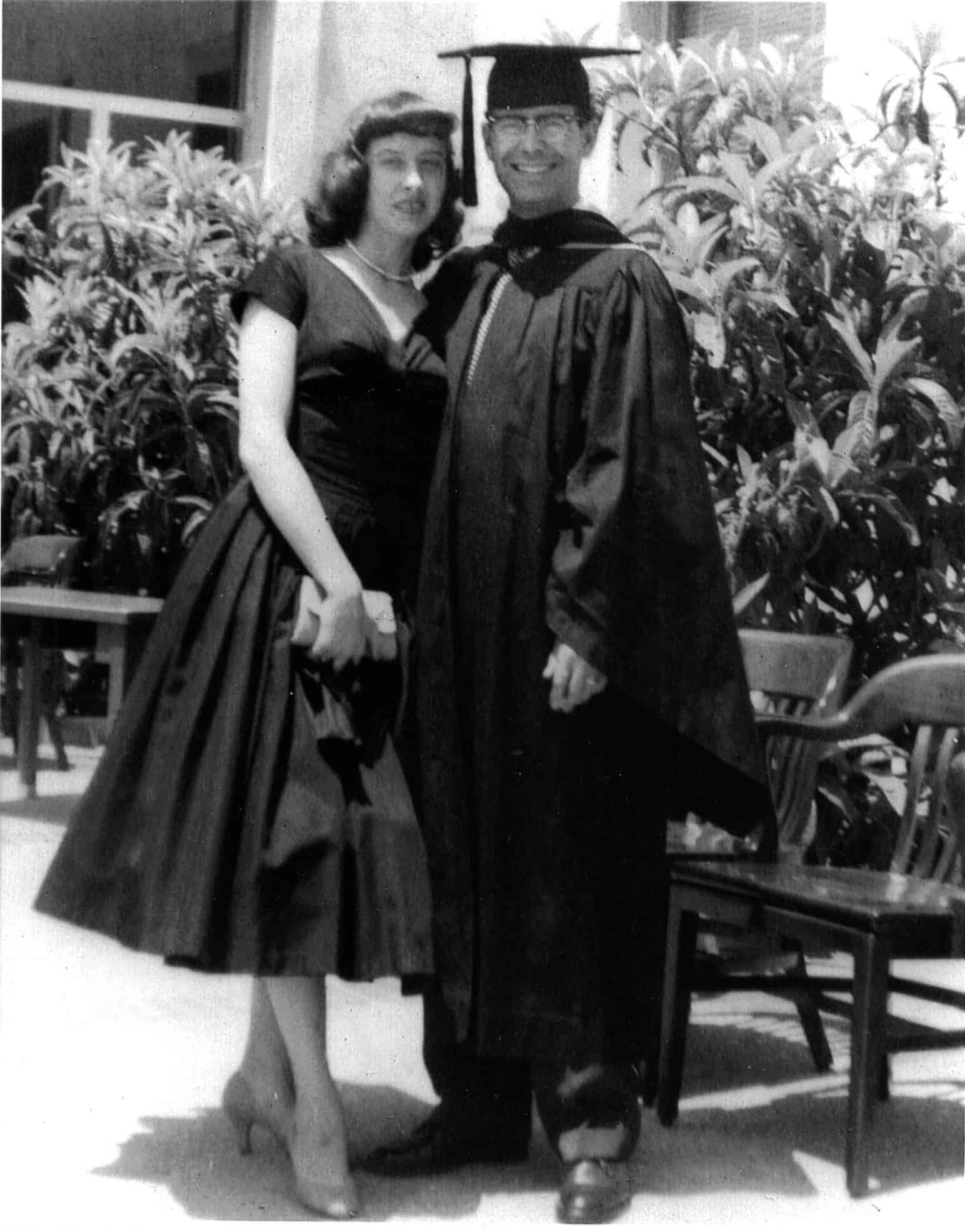 Cruz Reynoso and his wife Jeannene when he graduated from law school.