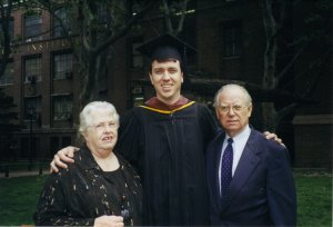 Mom and Dad with me when I finished my BFA.