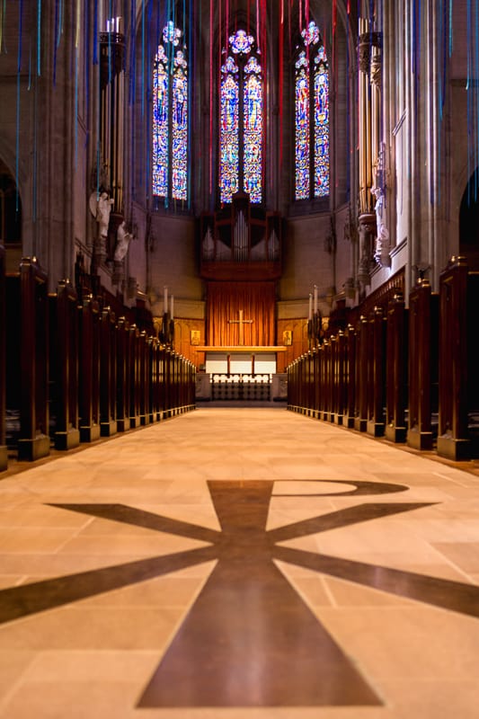 Graced With Light installation in Grace Cathedral, San Francisco