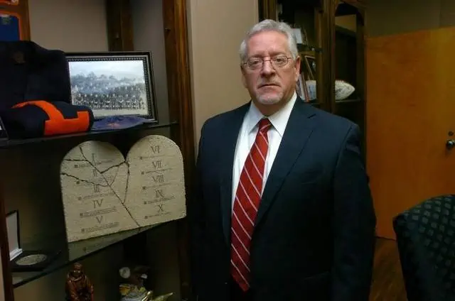 Dr. Aguillard in his office
