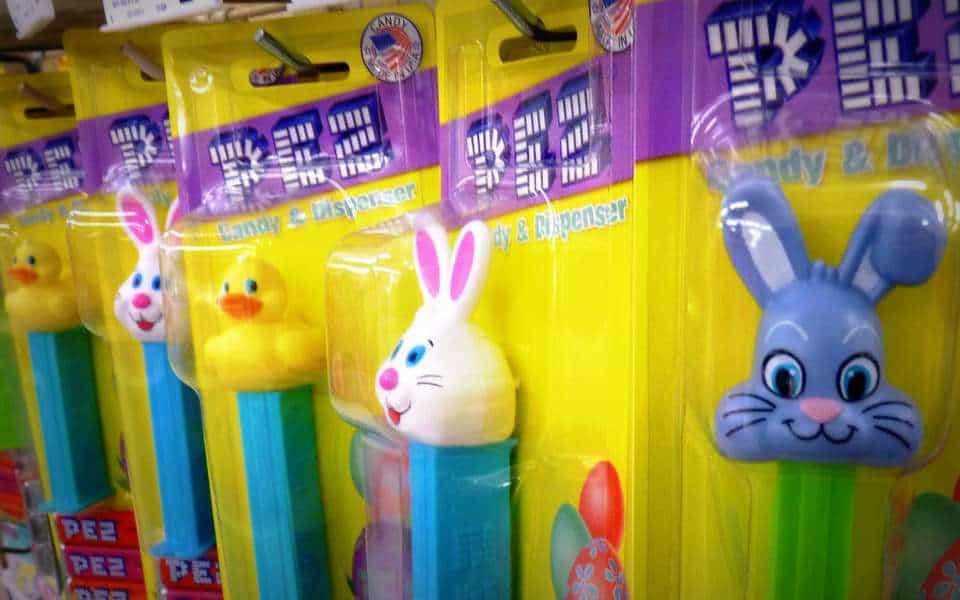 Easter themed Pez candy dispensers