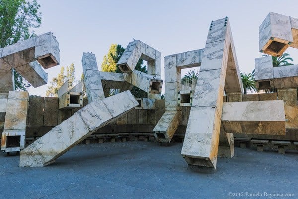 Vaillancourt Fountain in Justin Herman Square in San Francisco