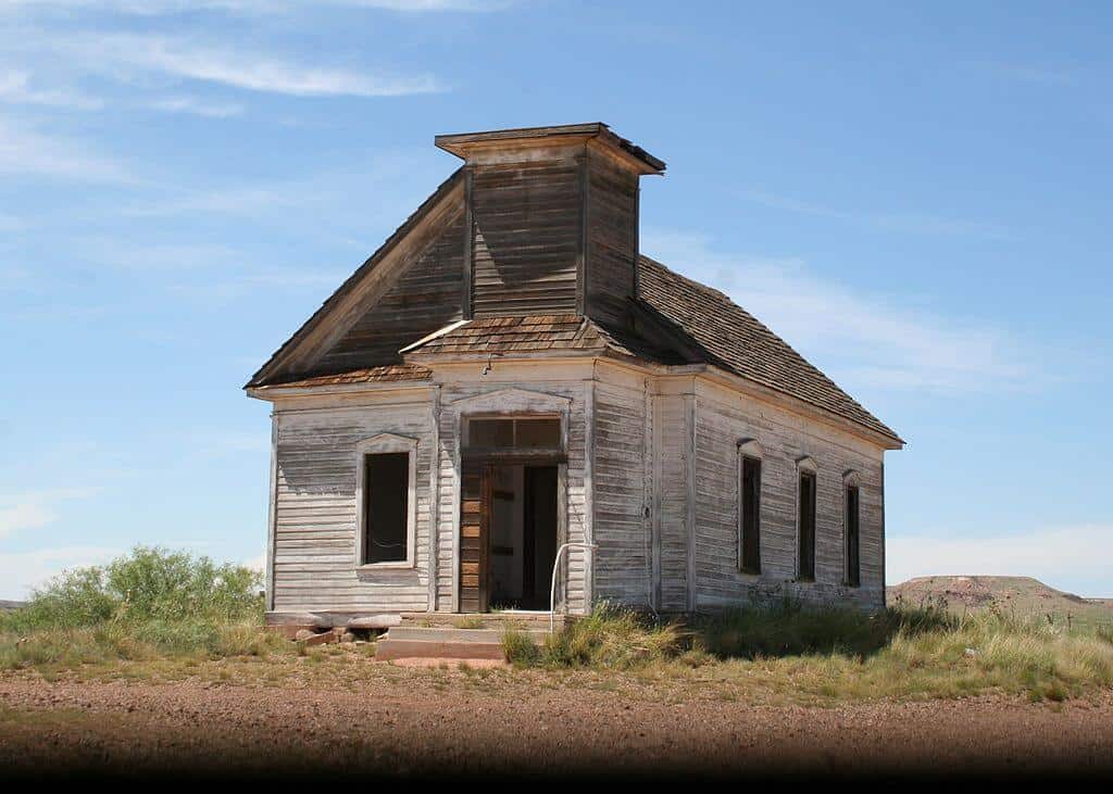 Abandonded desert church