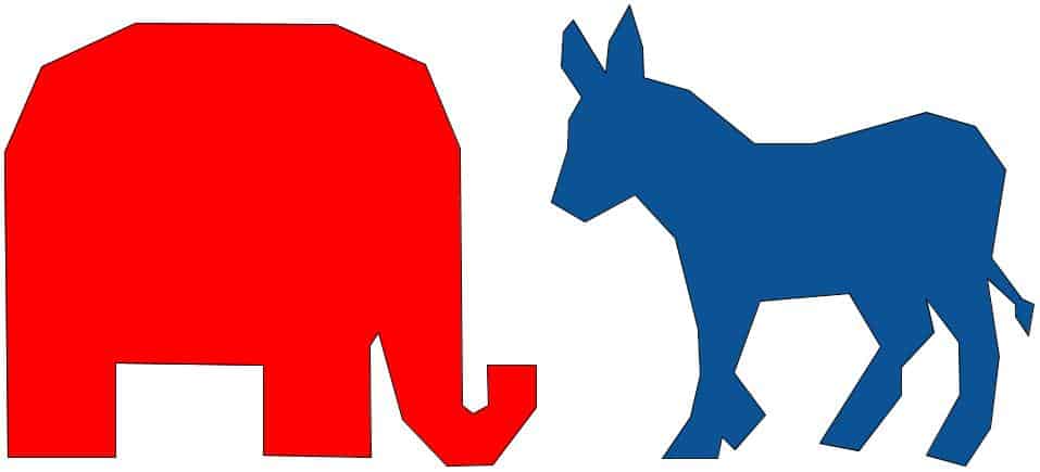 Donkey_and_elephant_-_democrat_blue_and_republican_red_-_polygon_rough