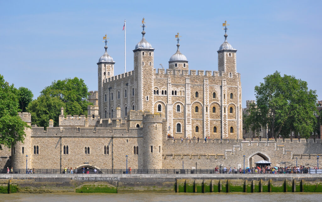 A photo of the Tower of London from a distance.