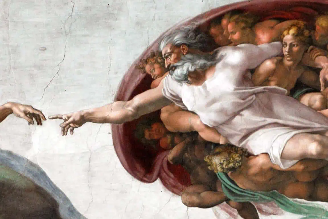 God as painted on the ceiling of the Sistine Chapel