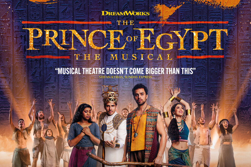 The Prince of Egypt: The Musical promotional movie poster is shown with cast.