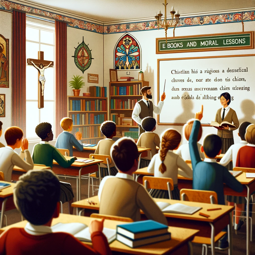 Classroom setting in a religious school
