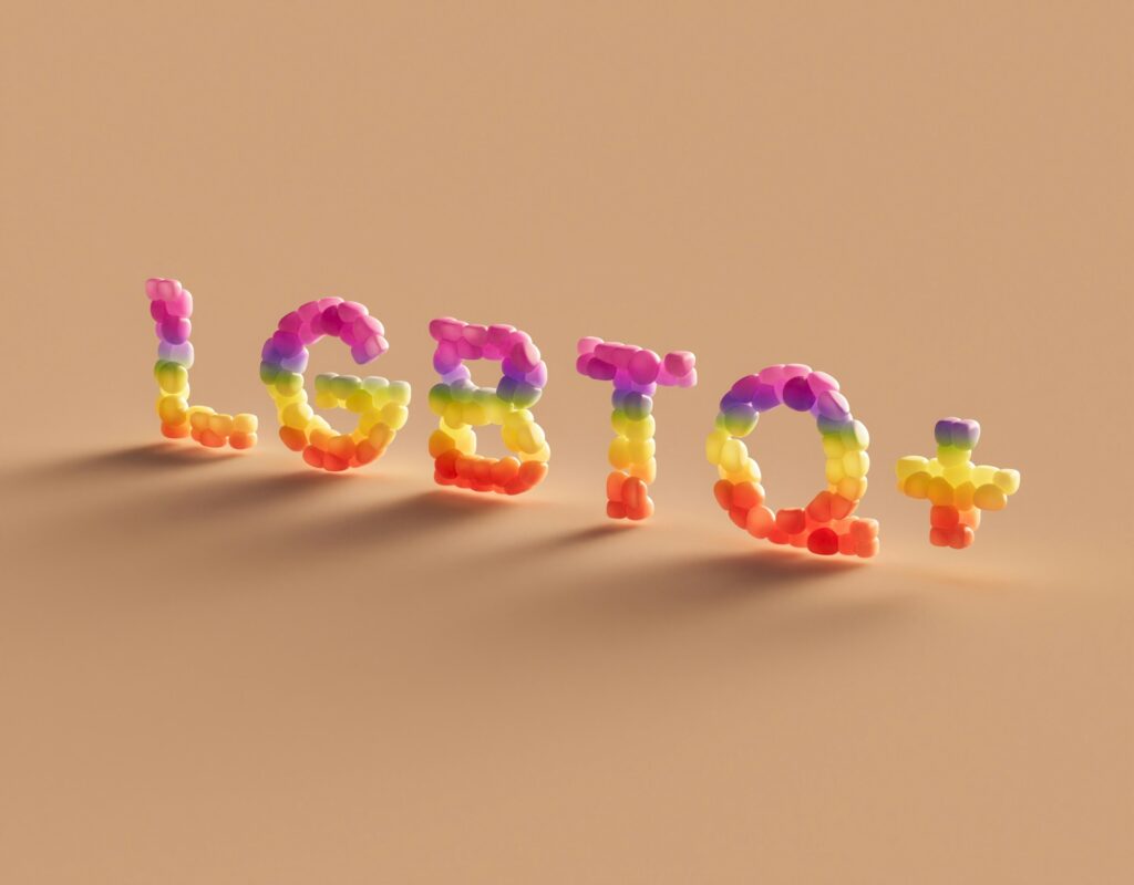 LGBTQ written in balloons