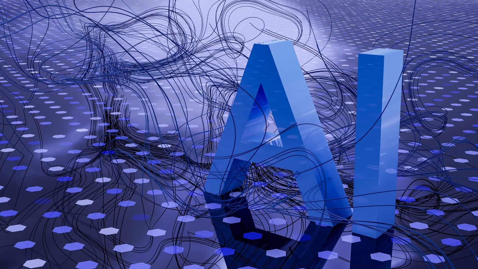 A tech looking graphic with 'AI' on it.