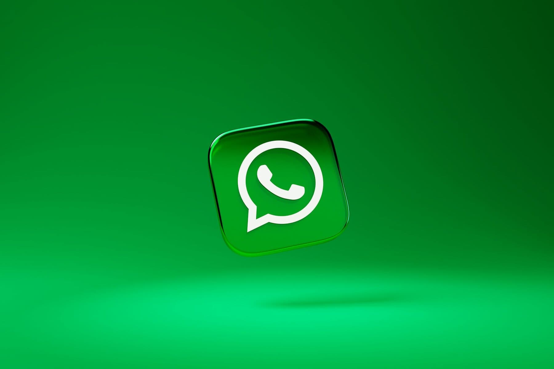 WhatsApp icon on a green background.