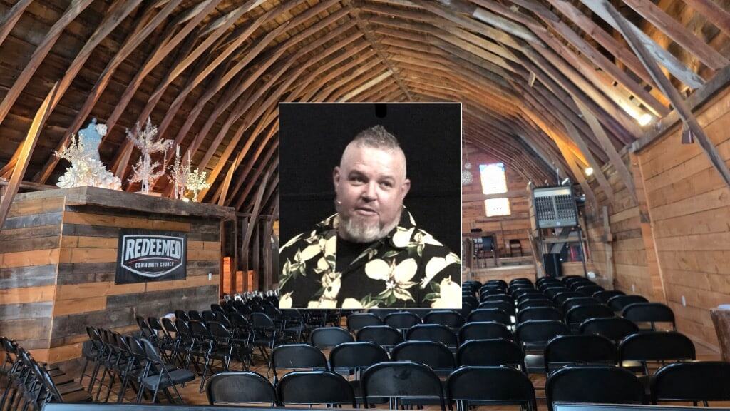 Urgent Questions: Redeemed Community Church opens amid allegations Jarrod Giestdorfer, and the barn his news church meets in.