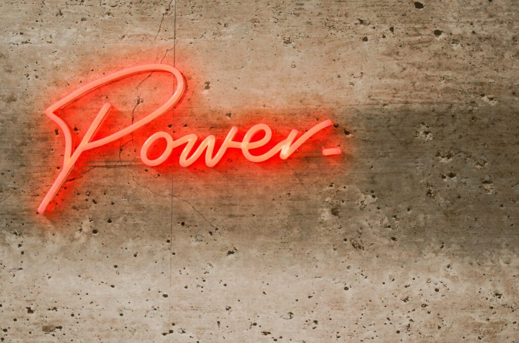 Devil in the SBC: Conservative Resurgence, abuse, and GOP power A red neon sign says "power".