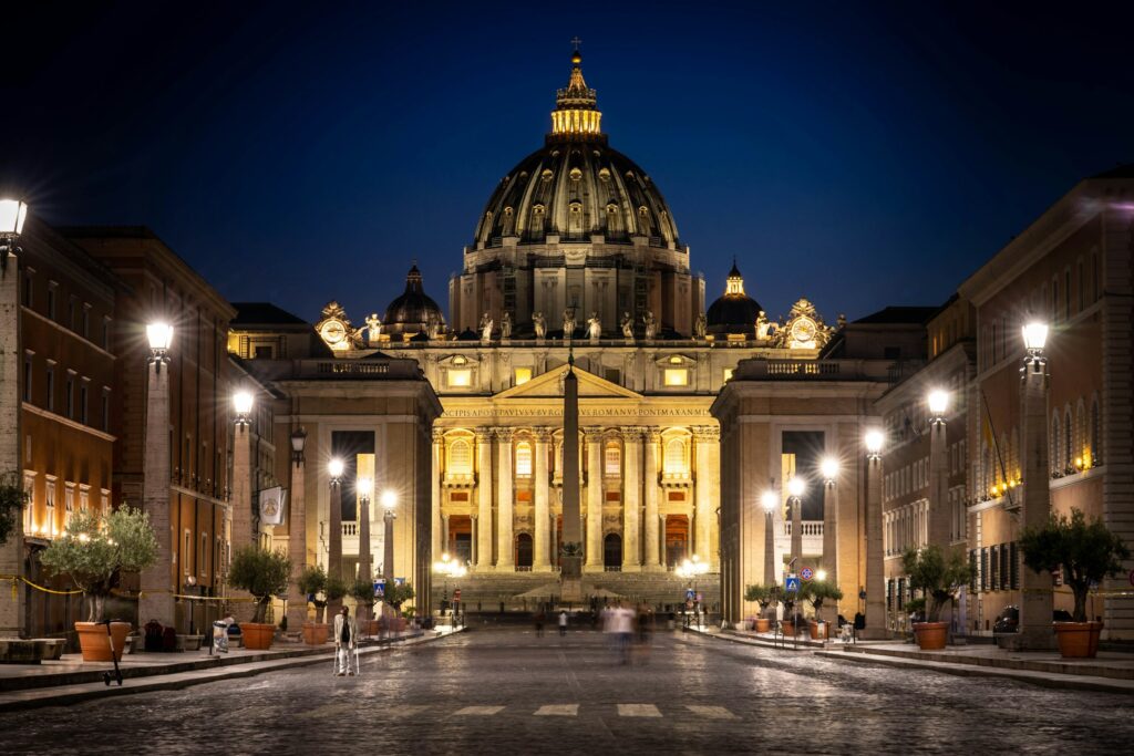 Vatican City at night