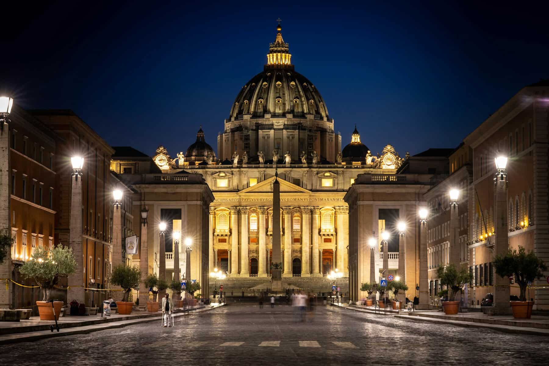 Vatican City at night