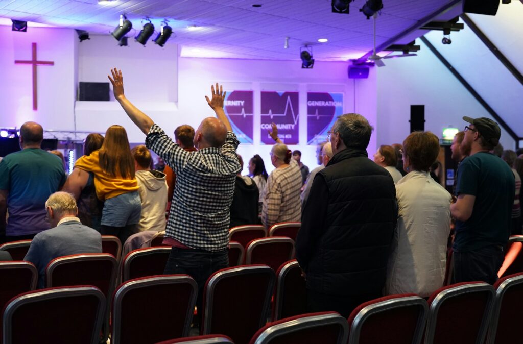 Church Congregation Worshiping