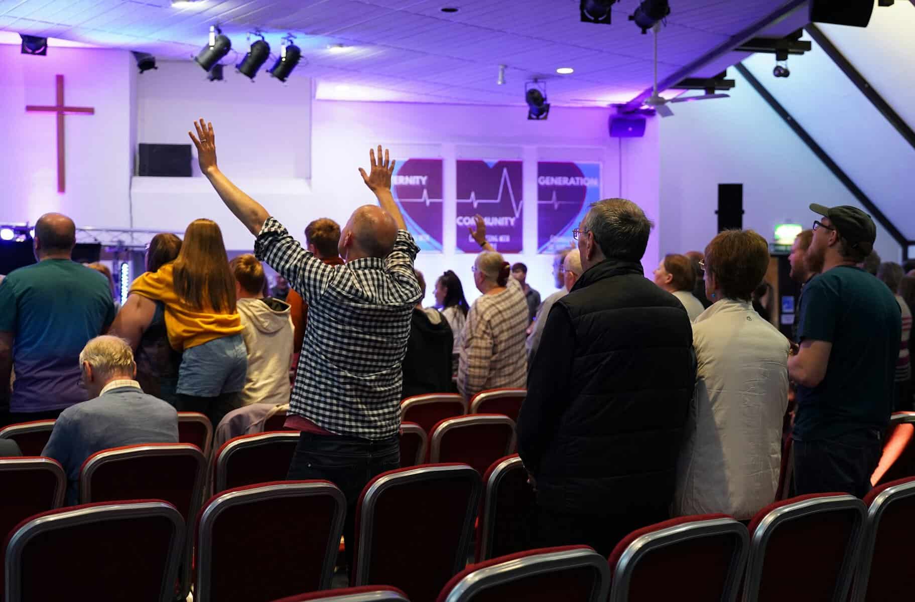 Church Congregation Worshiping