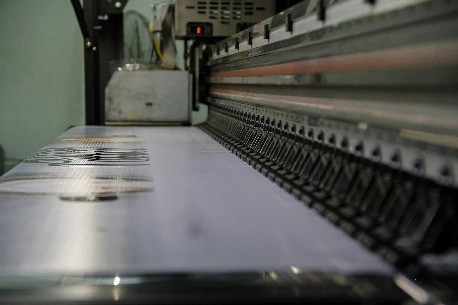 Large digital printing press.