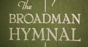 Cover of a green Broadman Hymnal